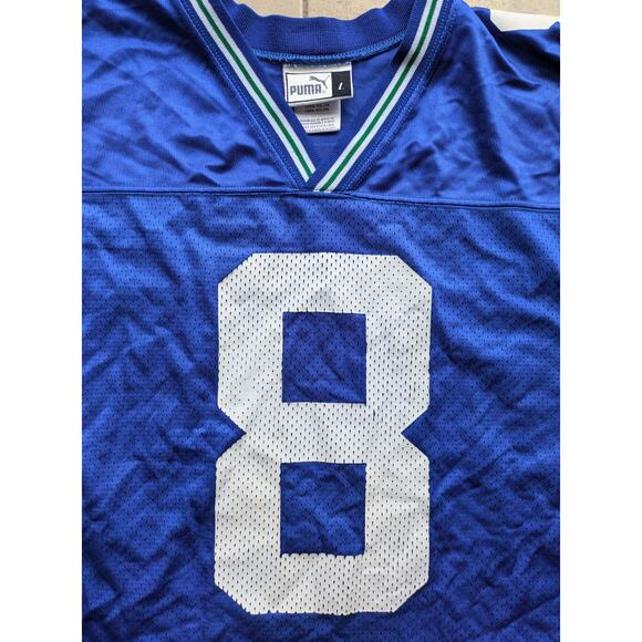 Matt HASSELBECK #8 2001 Seattle Seahawks PUMA jersey 48 L blue NFL vtg - Picture 5 of 12